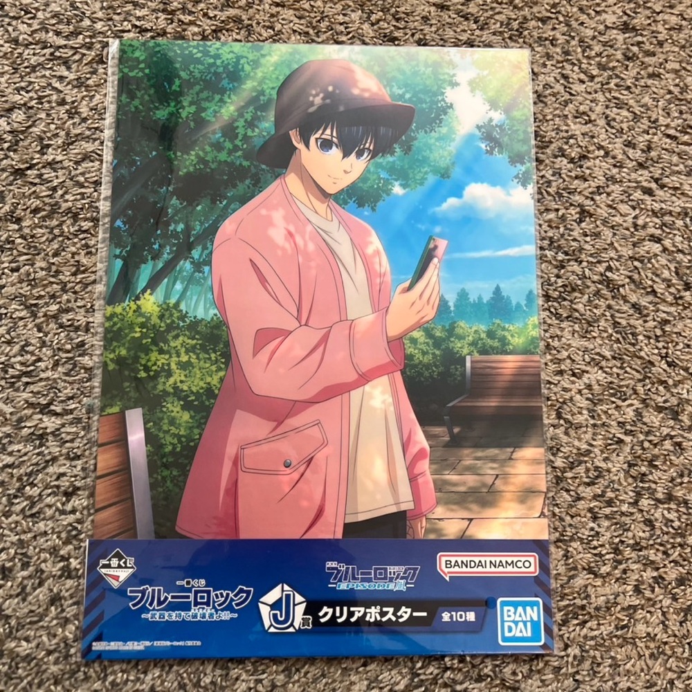 Blue Lock Isagi Ichiban Kuji Clear Poster Japanese Anime